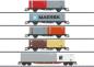 Preview: Märklin 047680 Containerwagen-Set(5 Wagen)DB