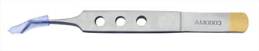 AM-00003 Pinzette Mikro abgewinkelt 100mm