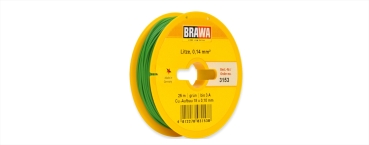 Brawa 3153  Schaltlitze 0,14 mm², 25 m Spule, grün