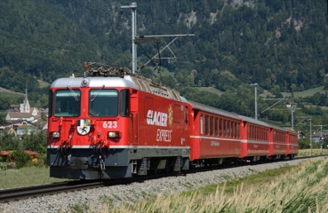 Bemo 1358183  RhB Ge 4/4 II 623 "Glacier Express" mit Kurvensound