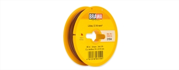Brawa 3154  Schaltlitze 0,14 mm², 25 m Spule, braun
