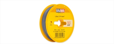 Brawa 3157  Schaltlitze 0,14 mm², 25 m Spule, grau