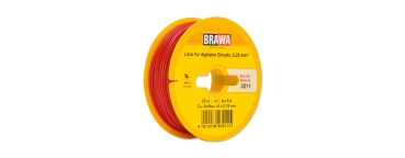Brawa 3211  Einzelader 0,25 mm², 25 m Spule, rot