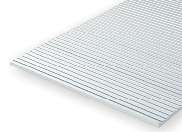 Evergreen 79-2050 / Platte  weiss  15x30cm  0.50mm V-geriffelt .050