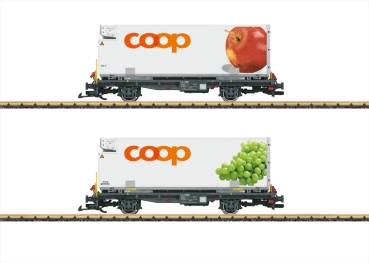 LGB L45887 RhB Containerwagen Set “coop®“