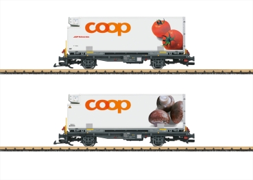 LGB L45888 RhB Containerwagen Set “coop®“