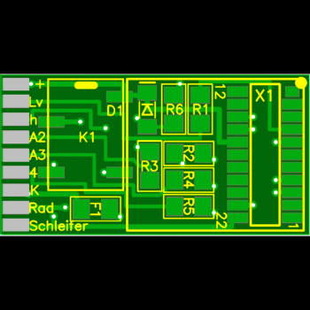 Lüssi 8110 Relais-Leiterplatte fürFunktionsdecoder