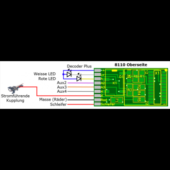 Lüssi 8110 Relais-Leiterplatte fürFunktionsdecoder