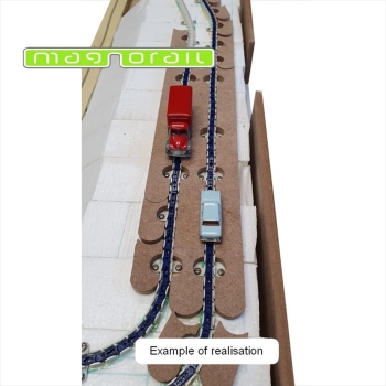 Preview: Magnorail SO-14 Gleisabdeckungshalter 60 cm doppel-gerade
