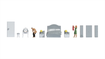 NOCH 16287 Figuren-Themenwelt Schlafzimmer