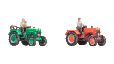 NOCH 44609 Traktor McCormick, 2 Stück, rot und grün, 3D-Farbdruck