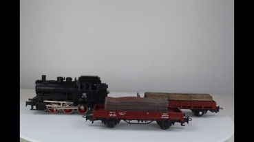 Märklin 3000-8  Set Lok3000 + 2 bel.Niederflurwage