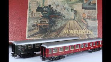 Märklin 312 Dampflok-Set 01097 mit4Wagen AC analog