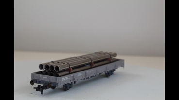 Roco 46323 Aku Rungenwagen mit Rohr beladen