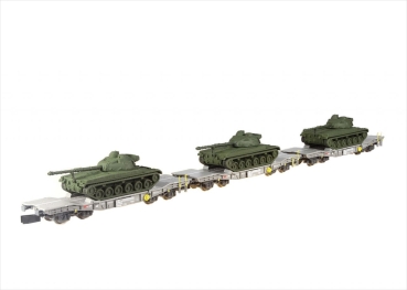 Piko 94400  SBB 3 Panzertransportwagen mit 3 Pz 68 olive uni