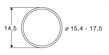 Roco 40076 Haftrings.10Stk.15,4 bis 17,5m