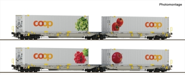 Roco 6600322 2-tlg. Set 1: Doppeltaschen-Gelenkwagen T2000