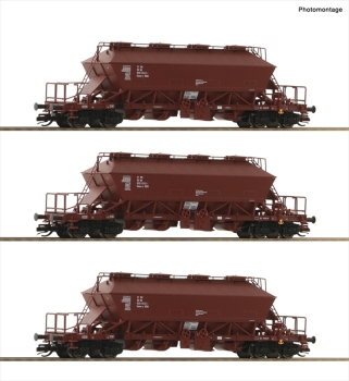 Roco 6680018  3er Set Kaliwagen DR