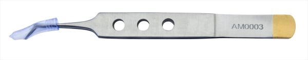 AM-00003 Pinzette Mikro abgewinkelt 100mm
