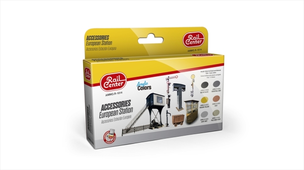 AMMO R-1014 Ausstattung Europäischer Bahnhof, Farb-Set