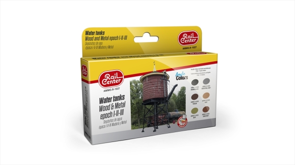 AMMO R-1027 Wasserbehälter Holz & Metall, Farb-Set