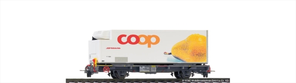 Bemo 2269125 RhB Lb-v 7865 mit Coop-Container "Birne"