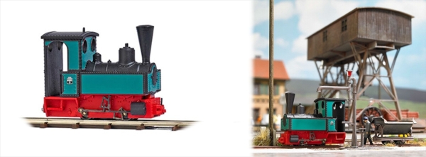 Busch 12141  Dampflok Decauville grün     