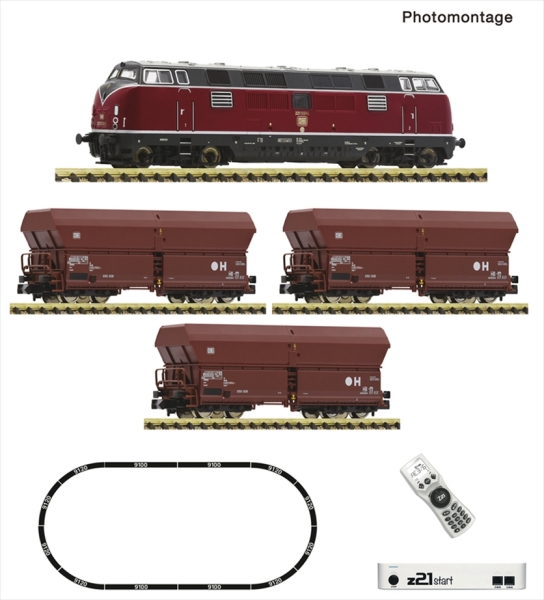 Fleischmann 5170003 z21 start Digitalset: Diesellokomotive BR 221 mit Güterzug, DB