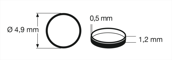 Haftringsatz N - AD=4,9 B=1,2 