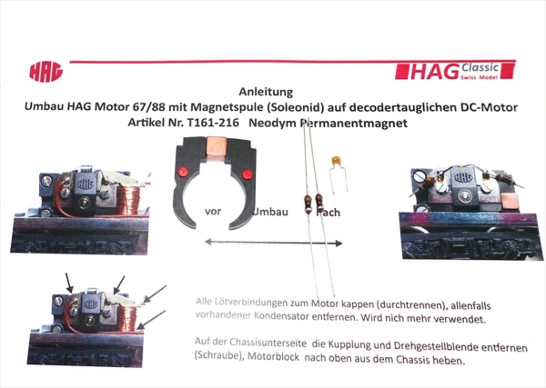 HagClassic T161216 Permamentmagnet/Motorblock65-88