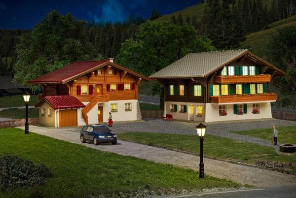 Kibri 37034  N Chalet Lenk, 2 Stueck