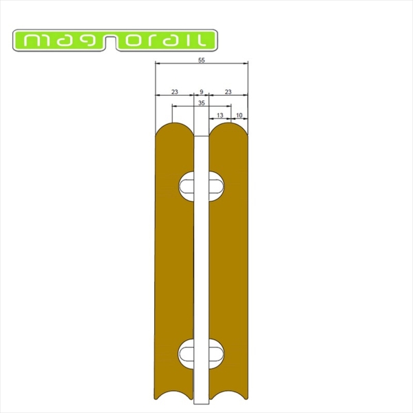 Magnorail SO-11 Gleisabdeckungshalter 60 cm gerade