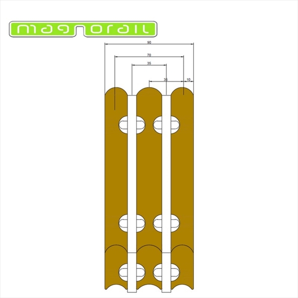 Magnorail SO-14 Gleisabdeckungshalter 60 cm doppel-gerade
