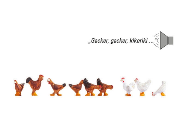 Noch 12853  Sound-Szene Hühner
