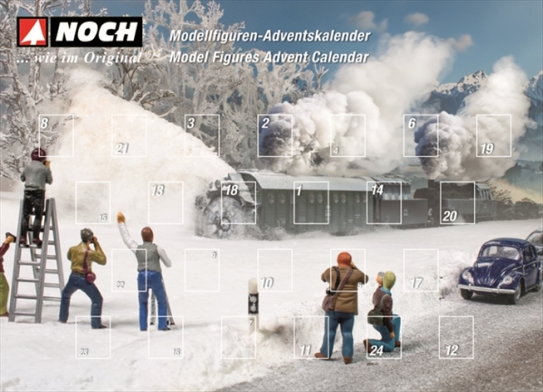NOCH 15998 Figuren-Adventskalender, 28 Figuren