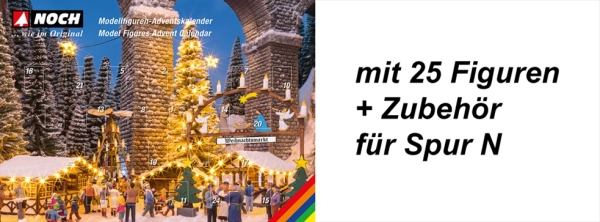 Noch 36995  Figuren-Adventskalender N, 25 Figuren + Zubehör