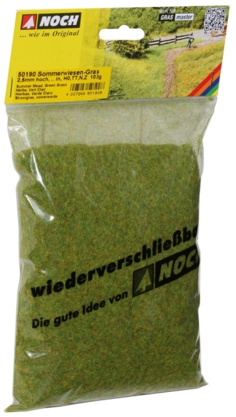 Noch 50190  Sommerwiesen-Gras 2,5 mm 100g Beutel
