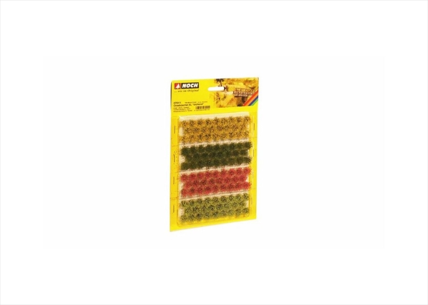 Noch 7011  Grasbüschel XL blühend rot, gelb, hell-, dunkelgrün, 104 Stück, 9 mm