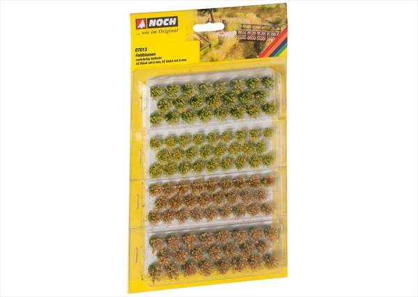 Noch 7013  Grasbüschel Feldblumen 52 Stück, 6 mm und 52 Stück 9 mm