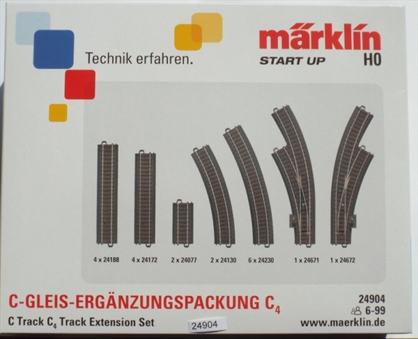 Märklin 24904 C-Gleis Ergänzungspackung C4