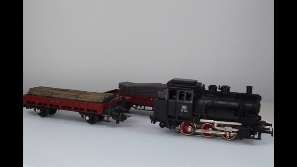 Märklin 3000-8  Set Lok3000 + 2 bel.Niederflurwage