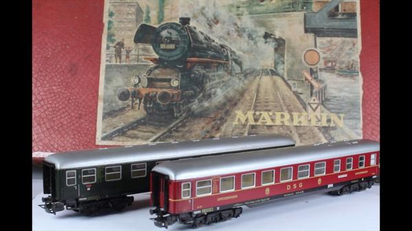 Märklin 312 Dampflok-Set 01097 mit4Wagen AC analog