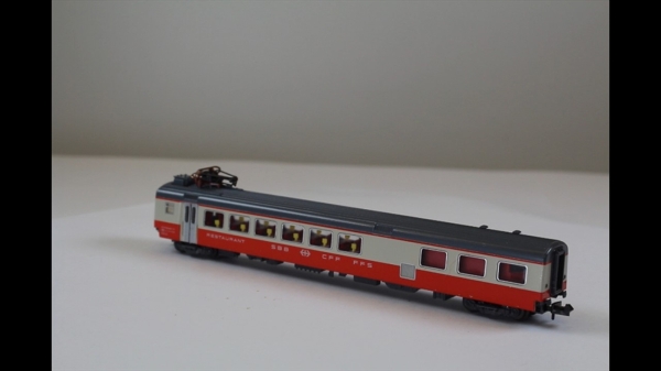Minitrix 3148 Speise-Wg. Swiss Express 2Kl. N