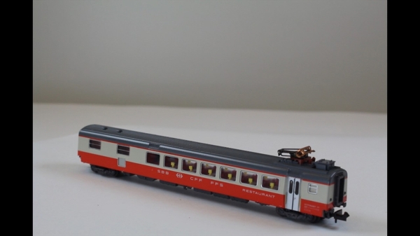 Minitrix 3148 Speise-Wg. Swiss Express 2Kl. N