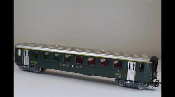 Hag 400-1 Personenwagen1Klasse mit erhabener Schrift SBB