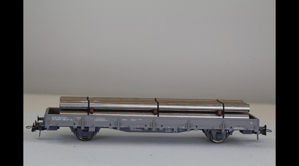 Roco 46323 Aku Rungenwagen mit Rohr beladen