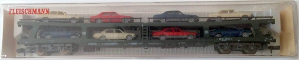 Fleischmann 8285-1 Autotransportwagen mit Ladung