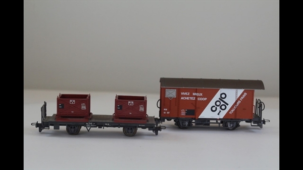 BemoGK507-2 zwei Güterwagen RHB