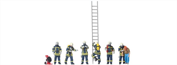 Preiser 10765 Feuerwehrleute in moderner Einkl.