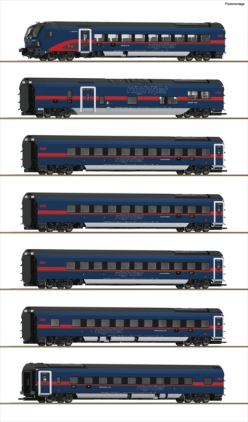 Roco 5510004 7er Set Nightjet OEBB DCC